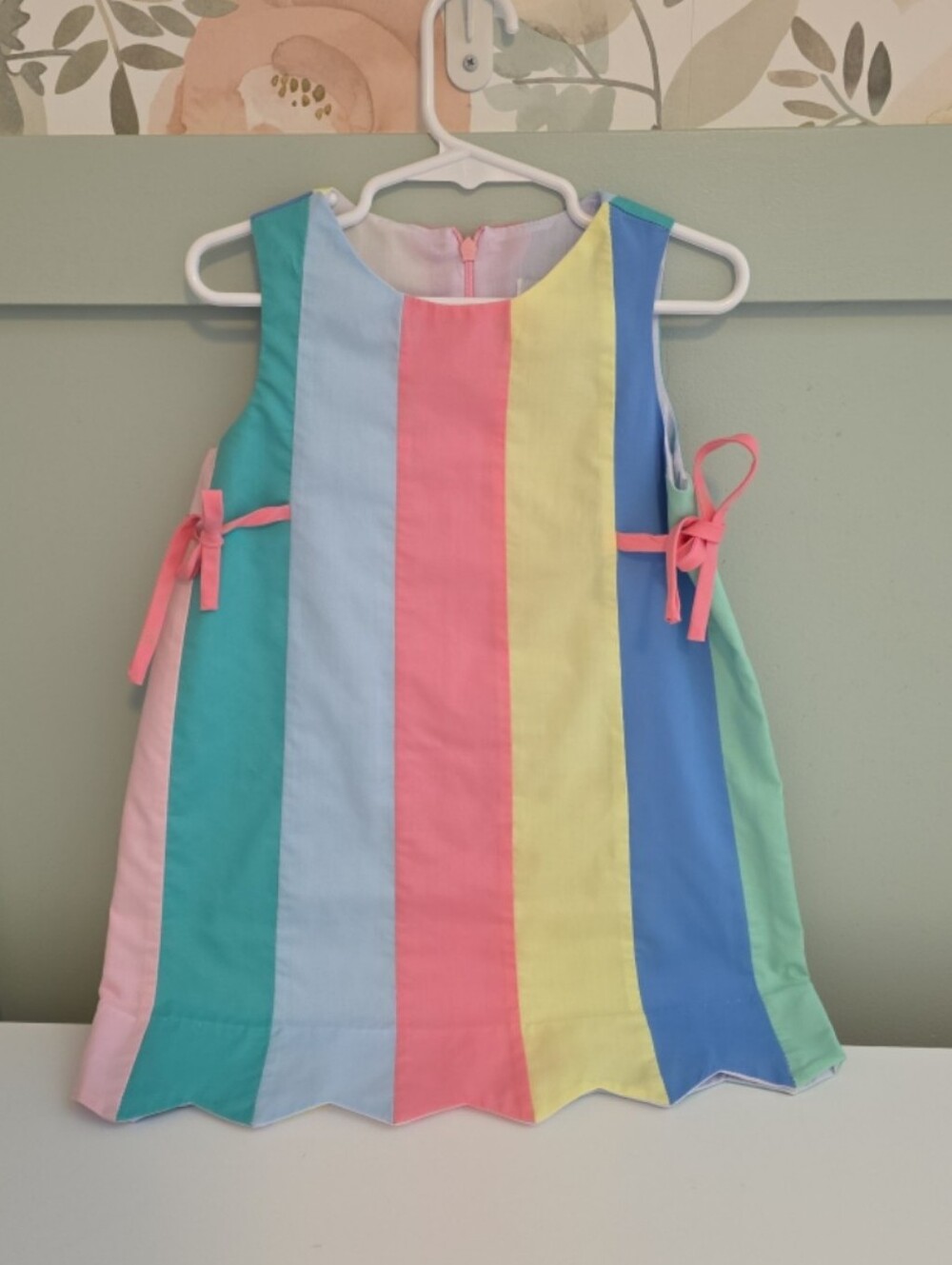 Florence Eiseman 4t European Rainbow Stripe Sleeveless Dress